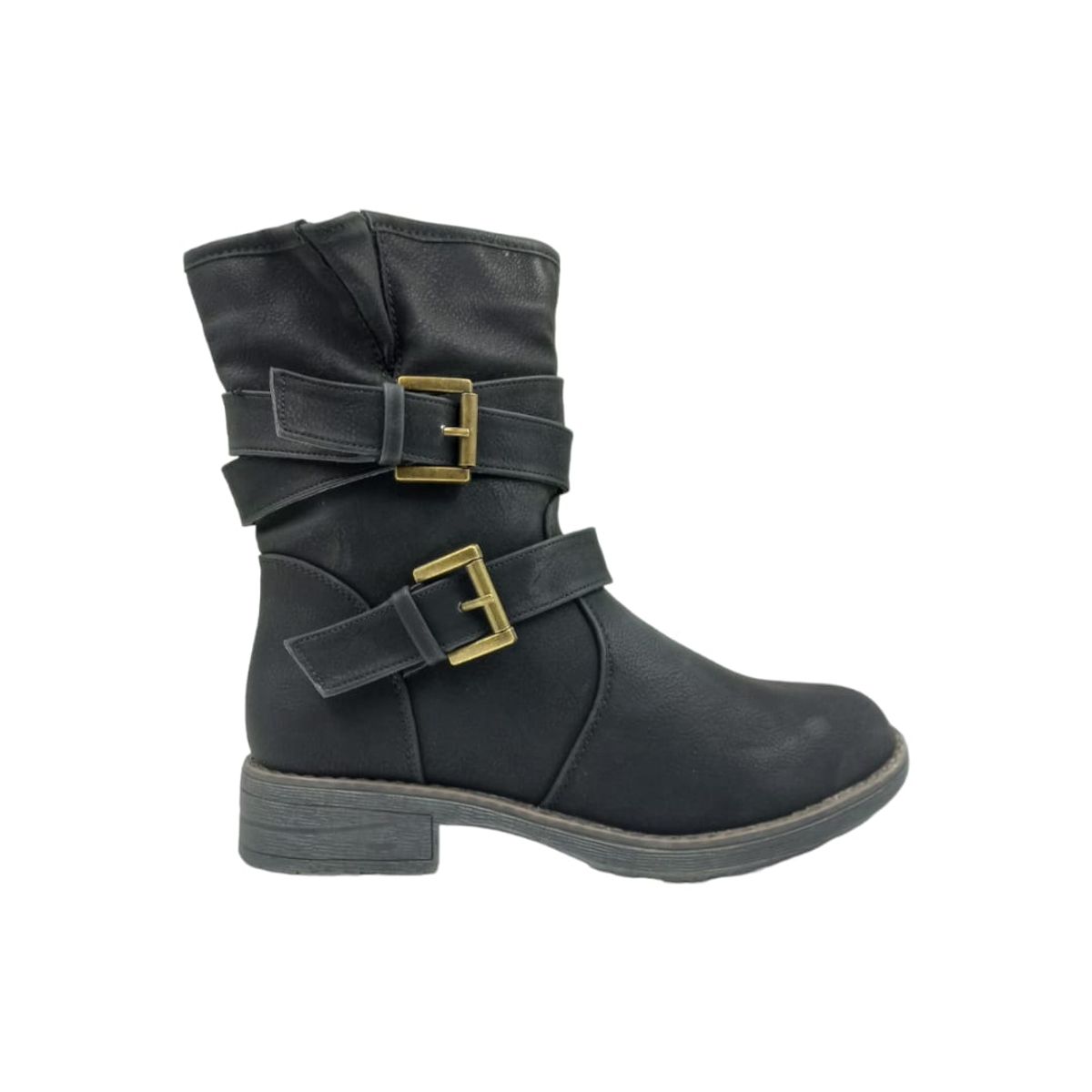 HERIEL - Bota Negra Taco Bajo Mujer