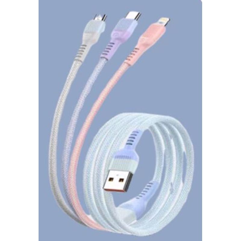 GENERICO - Cable USB 3 en 1 66W K-22