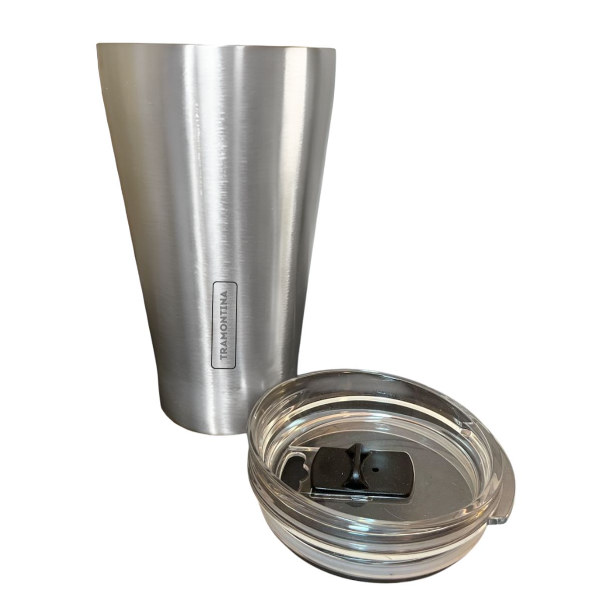 TRAMONTINA - Vaso Térmico Tramontina Exata 550 Ml Con Tapa color plateado