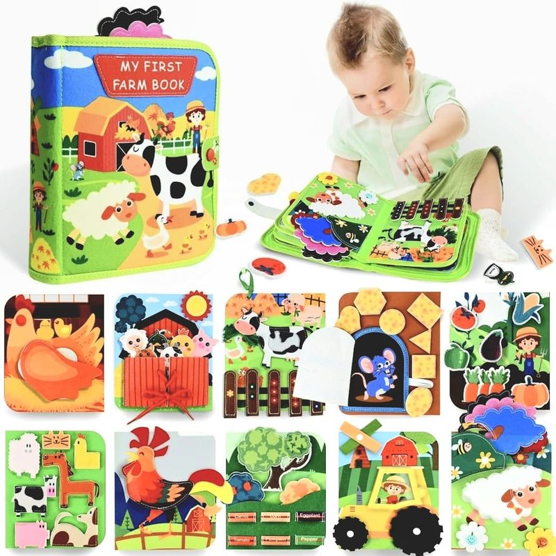 GENERICO - Juego Libro  Interactivo De Fieltro Granja
