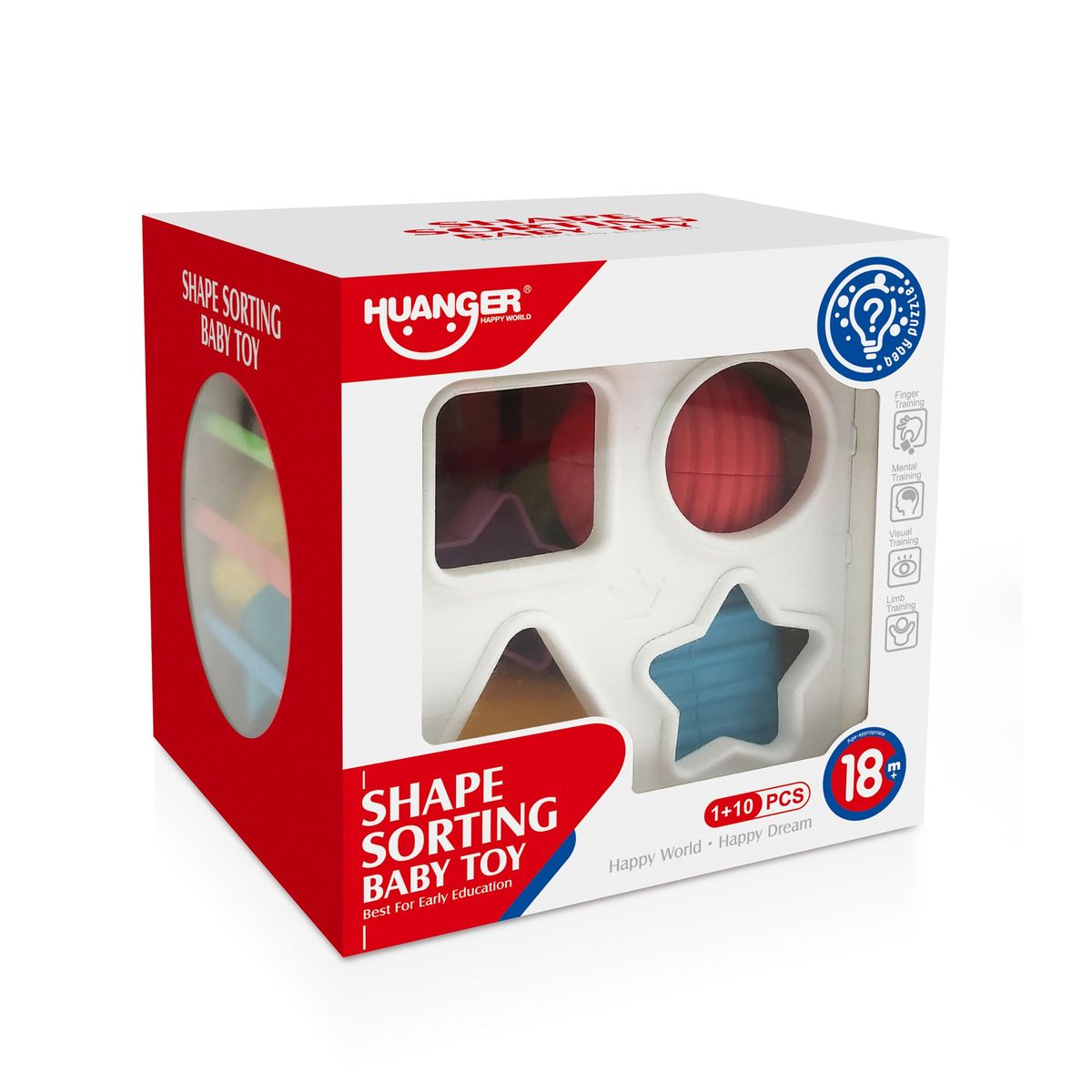 HUANGER - Cubo de Encaje y Sensorial Montessori Huanger