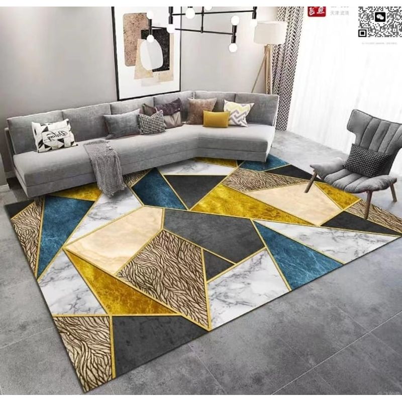 GENERICO - ALFOMBRA MEIPULIS 180X200 CON DISEÑO RETAZOS ANTIDESLIZANTE
