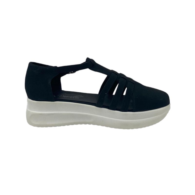 HERIEL - Zapato Panchita Negro Plataforma