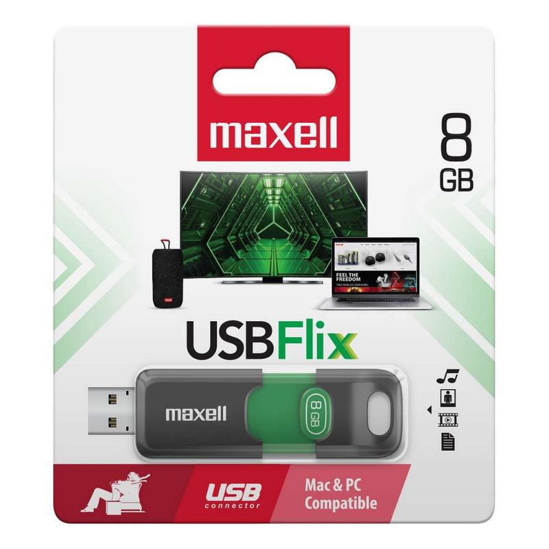 GEN - Pendrive 8 Gb Maxell Original Almacenar Fotos Vidos Musica