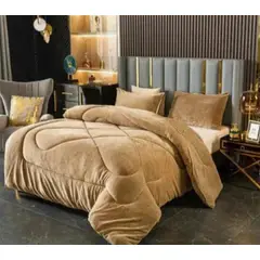 ATLAS - Cobertor Plaza Y Media Con Chiporro Beige