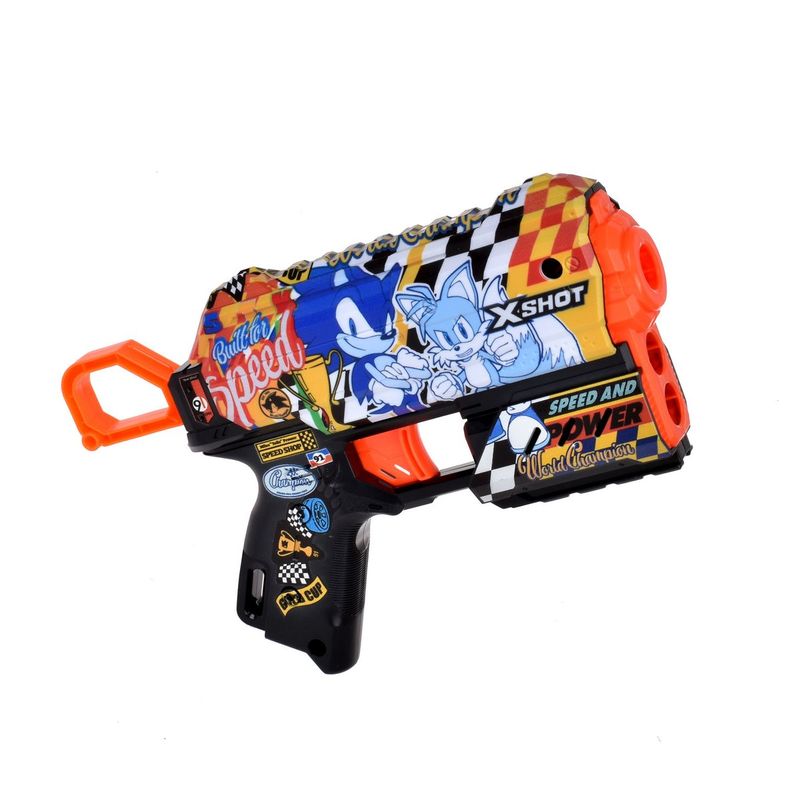SONIC - LANZA DARDOS FLUX CON 8 DARDOS X-SHOT - SUPER SPEED