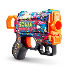 X-SHOT - LANZA DARDOS SKIN MENACE SONIC CON 8 DARDOS - ROBOTNIK