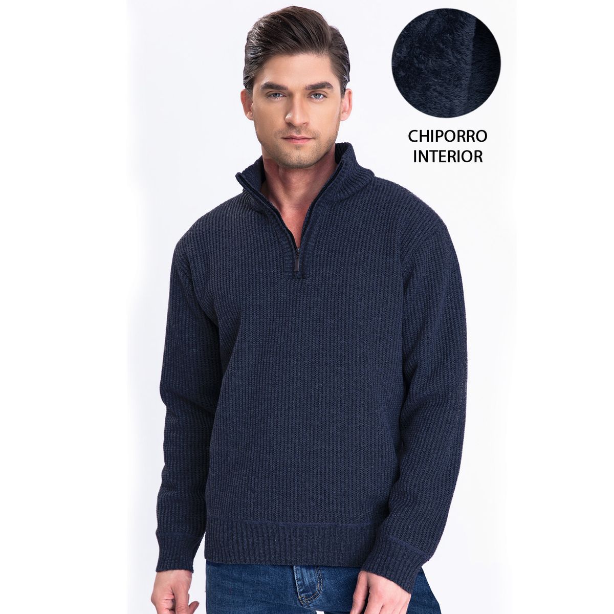 AGW - Sweater Chaleco Térmico Forrado Chiporro Mezcla Lana Hombre