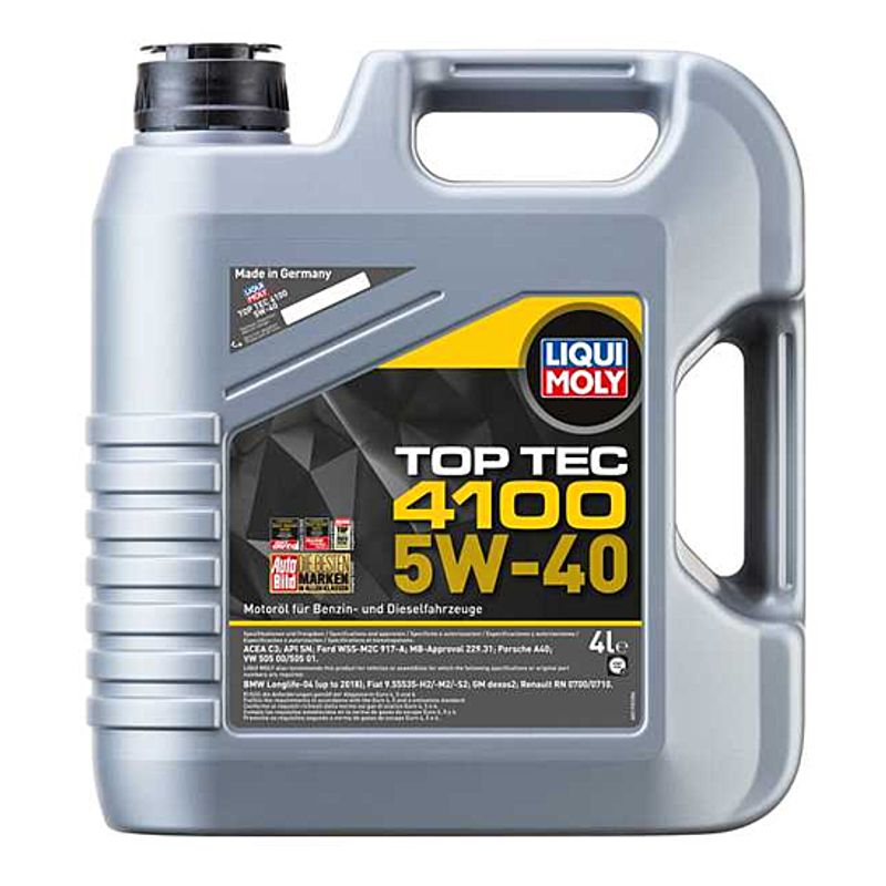 LIQUI MOLY - Aceite Liqui Moly Top Tec 4100 5W-40 4 lt