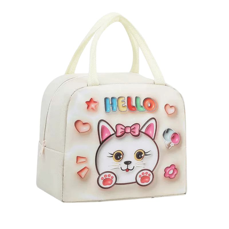 HOMESTAR - Lonchera Térmica Infantil White Kitten