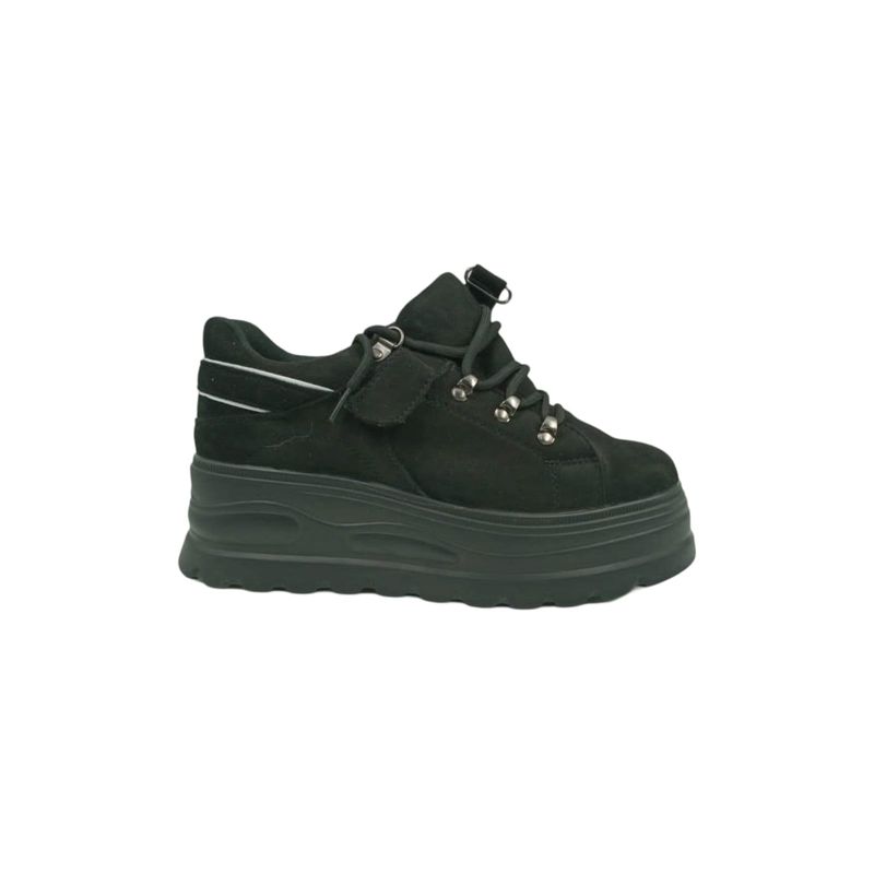 HERIEL - Zapatilla Negra Plataforma Mujer