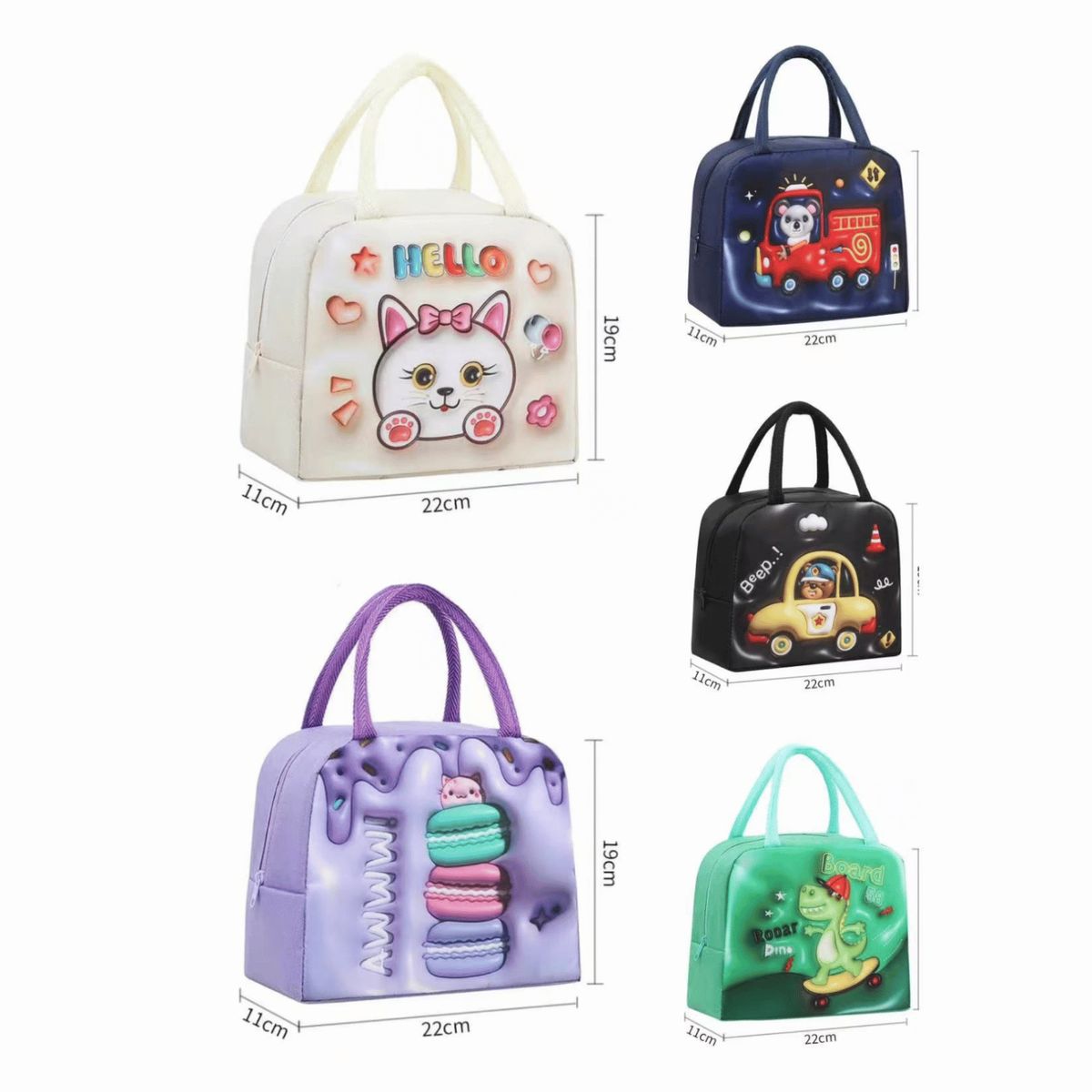 HOMESTAR - Lonchera Térmica Infantil Black Taxi