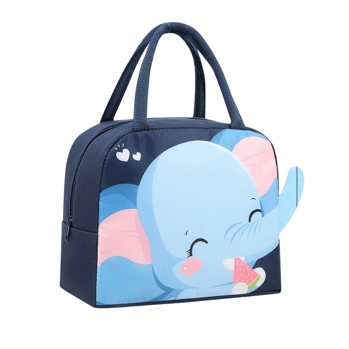 HOMESTAR - Lonchera térmica infantil azul con diseño de elefante