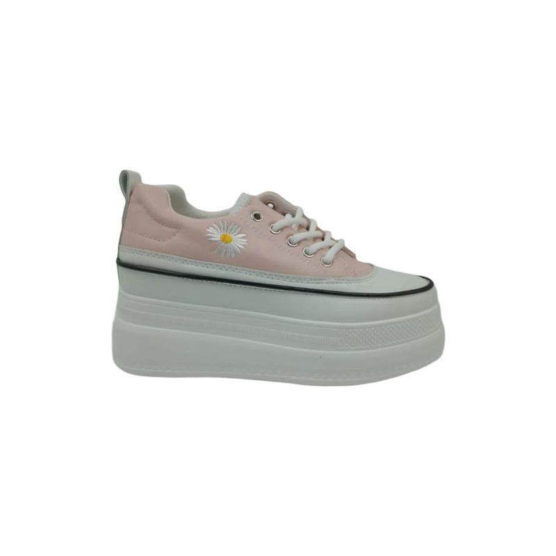 HERIEL - Zapatilla Rosa Plataforma Mujer