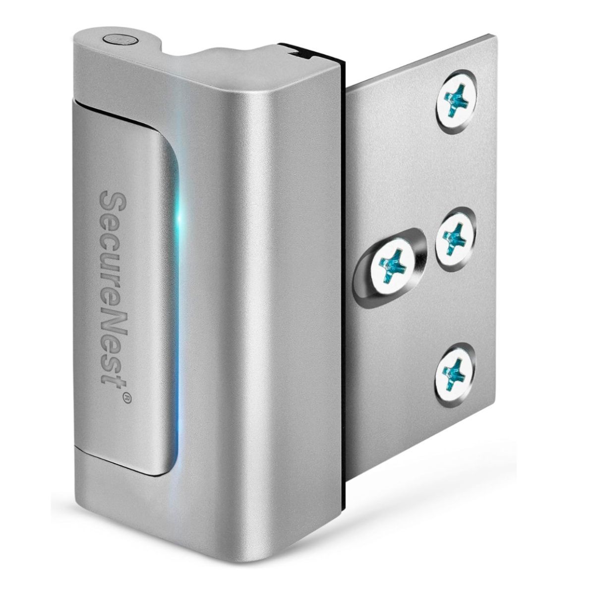 BAZUCA - Cerradura Picaporte de Seguridad Puerta Chapa Refuerzo Puerta Plateado