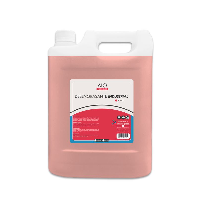 GENERICO - Desengrasante Industrial Rojo Concentrado Alto Poder 5 Lts