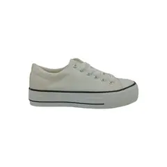 HERIEL - Zapatilla Blanca Plataforma Mujer