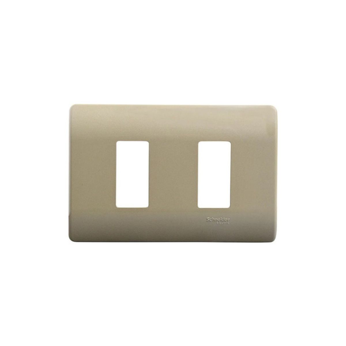 SCHNEIDER ELECTRIC - Placa 2 M  c/soporte Dorada Schneider Genesis Pack 4 Uni  MWD130417442 