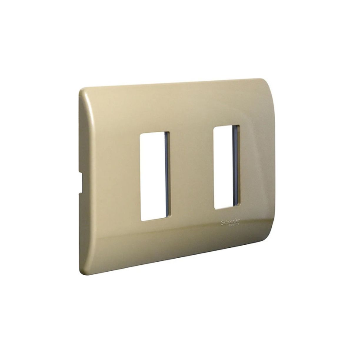 SCHNEIDER ELECTRIC - Placa 2 M  c/soporte Dorada Schneider Genesis Pack 4 Uni  MWD130417442 