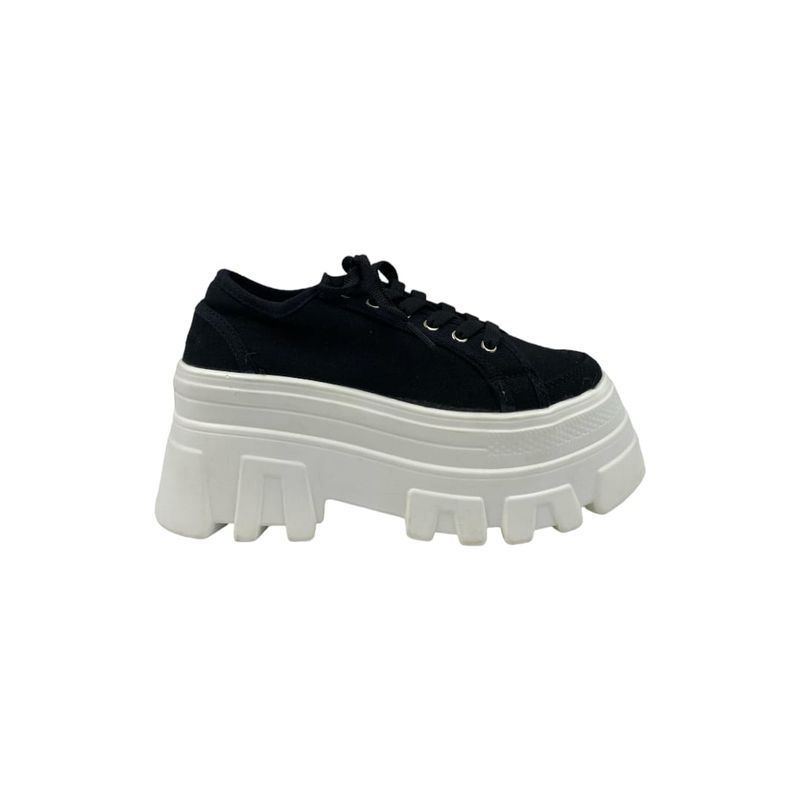 HERIEL - Zapatilla Negra Plataforma Mujer