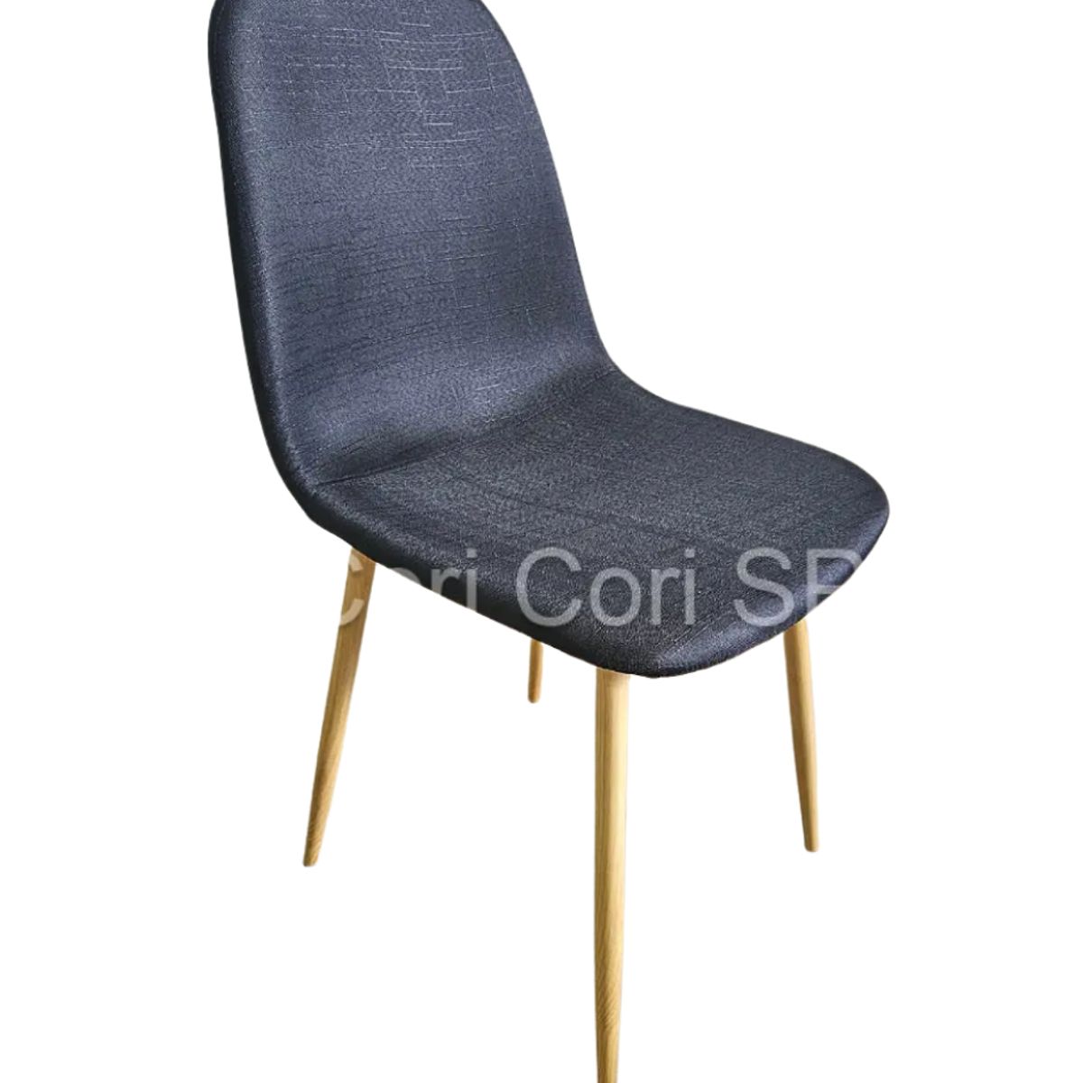 CORI CORI - Silla Scoop Lino Wood Negro