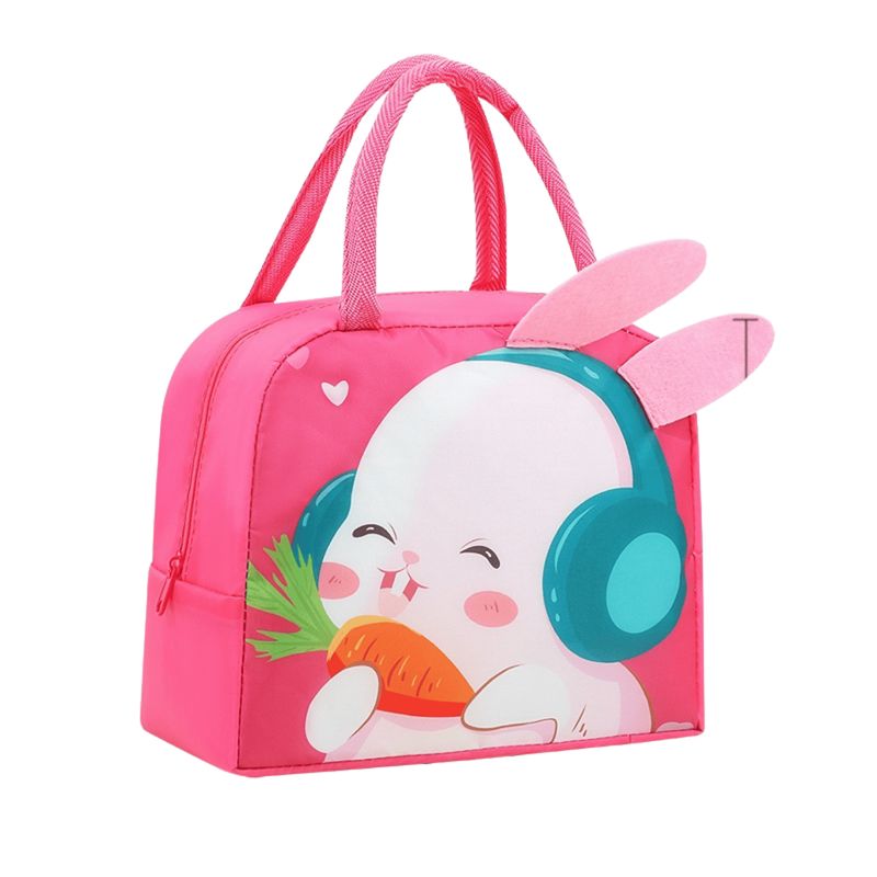 HOMESTAR - Lonchera Térmica Infantil Conejo Rosa