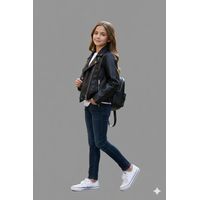 Chaqueta Biker Niños Ecocuero Premium Estilo Motociclista Urbana