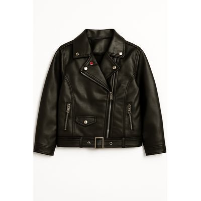 Imagen 2 del producto Chaqueta Biker Niños Ecocuero Premium Estilo Motociclista Urbana