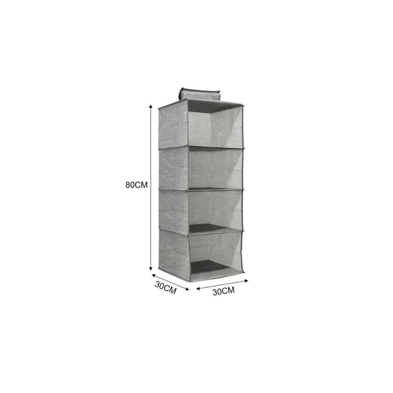 GENERICO - ORGANIZADOR DE ROPA 80CM 4 COMPARTIMIENTOS