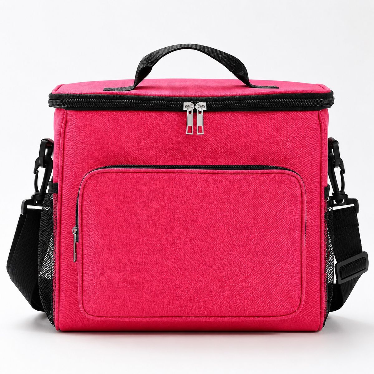 HOMESTAR - Lonchera térmica rectangular rosa con correa