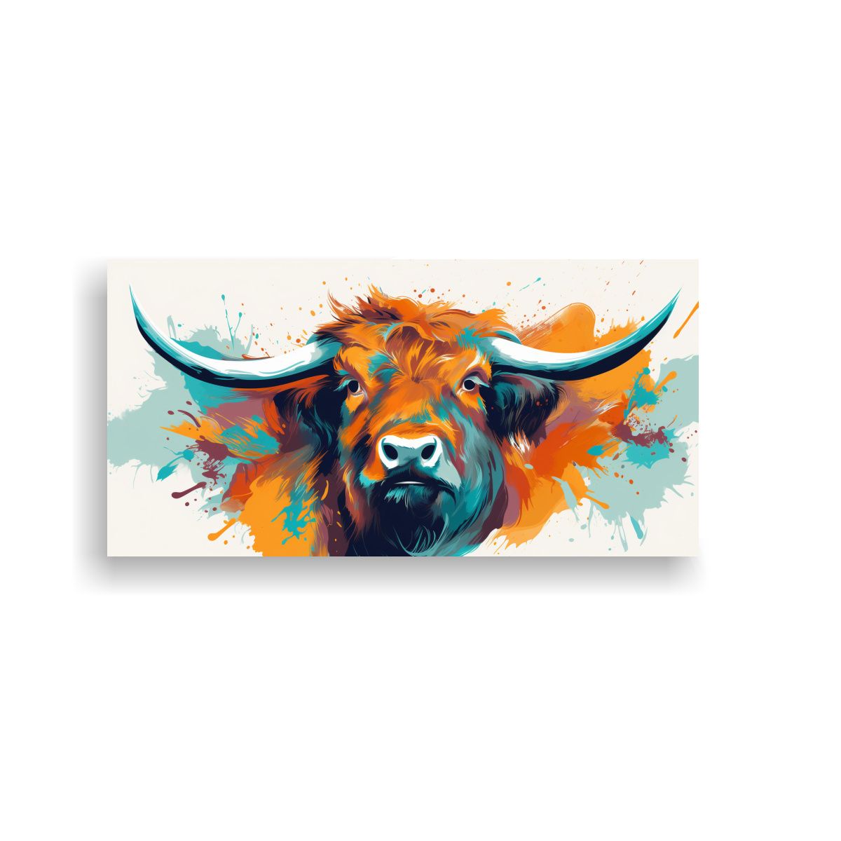 GENERICO - Lienzo Tela Belleza Natural Yak En Colores 80x40 Cm