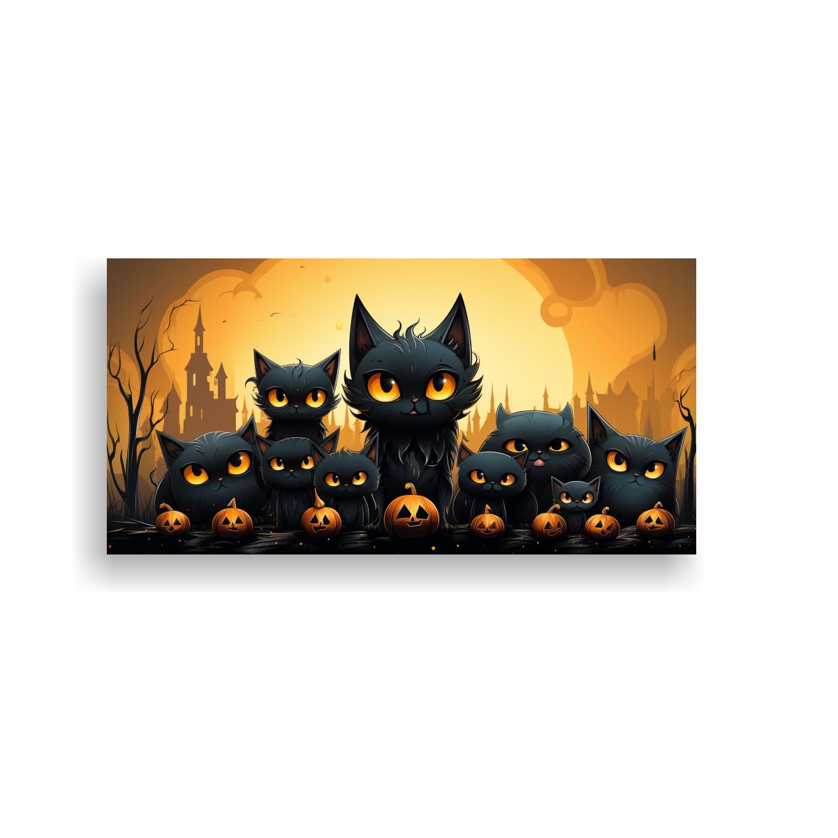 GENERICO - Cuadro Espectacular Elegancia Diseño De Gato 60x30 Cm