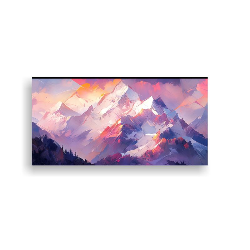 GENERICO - Paisajes Púrpuras De Montañas Y Picos Famosos 60x30 Cm