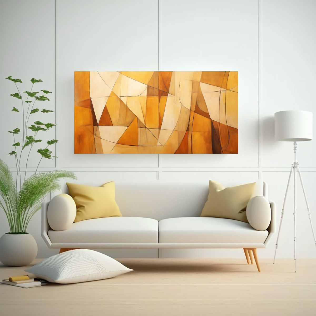 GENERICO - Pintura Decorativa De Abstracción Perspectiva 80x40 Cm