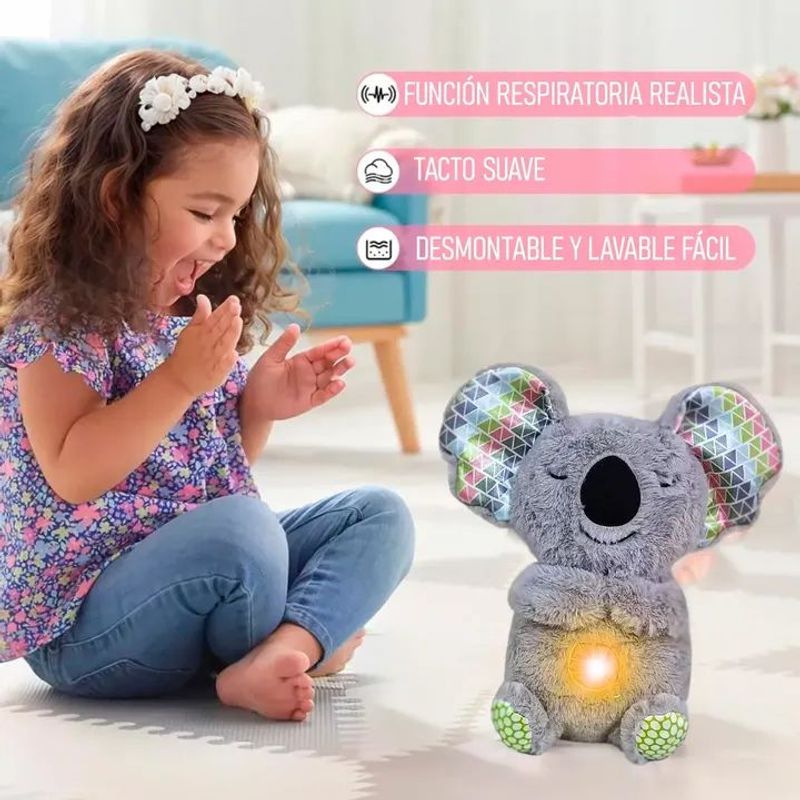 GENERICO - Peluche suave Koala respira luz música 30cm