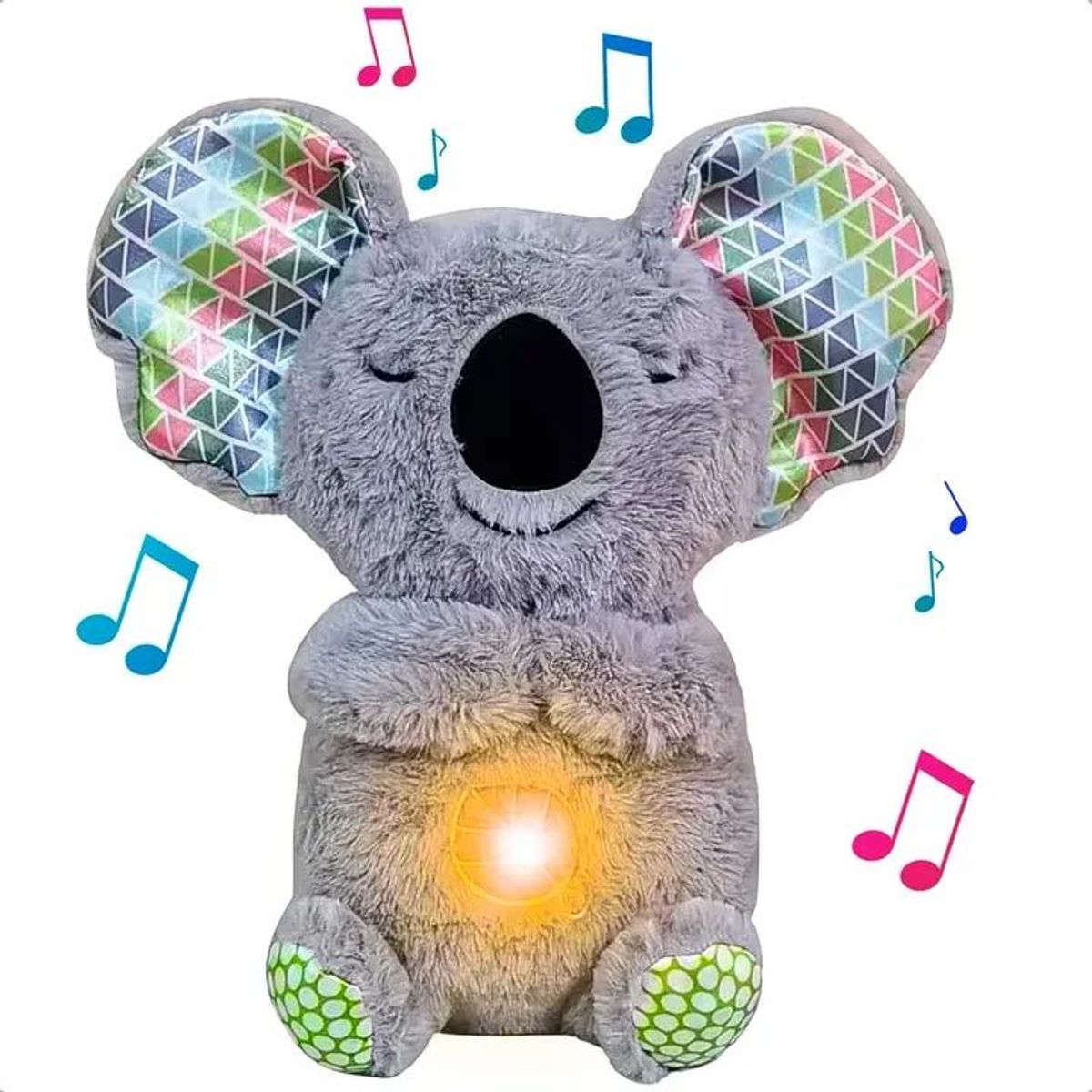 GENERICO - Peluche suave Koala respira luz música 30cm