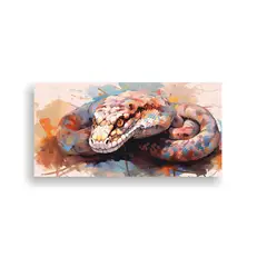 GENERICO - Cuadro Horizontal Económico Boa Constrictora En 100x50 Cm