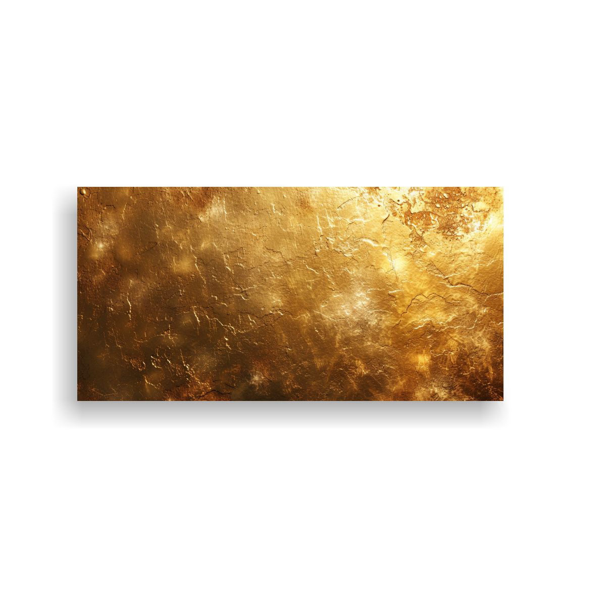 GENERICO - Pintura Abstracta De Oro Con Textura Cálida Para 80x40 Cm