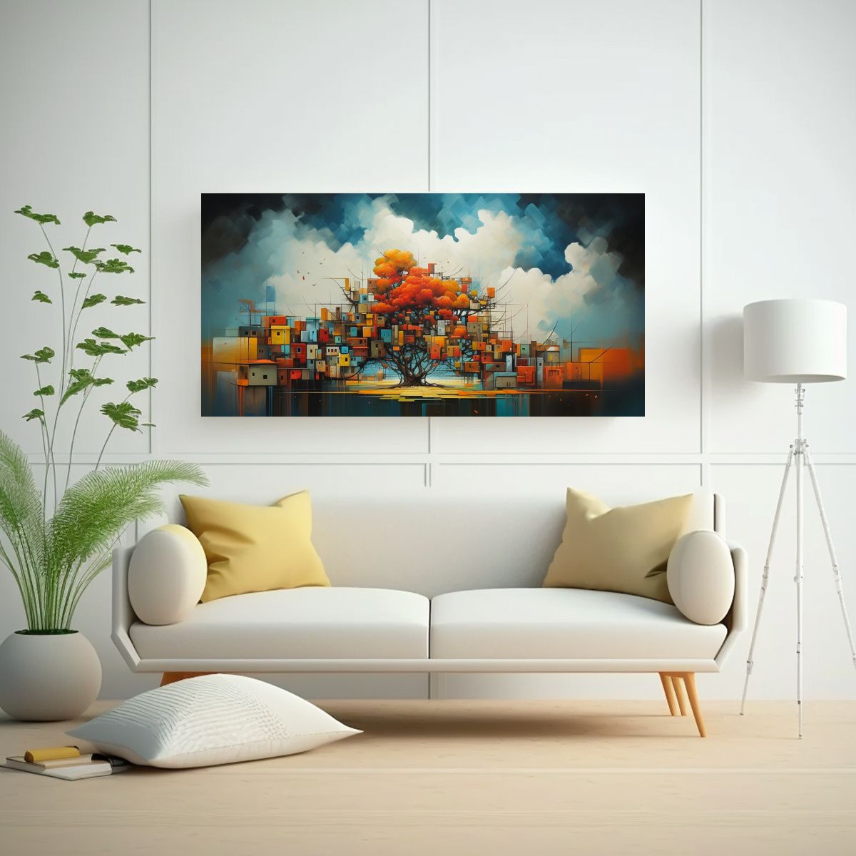 GENERICO - Paisajes Abstractos Que Inspiran Calidez 100x50 Cm