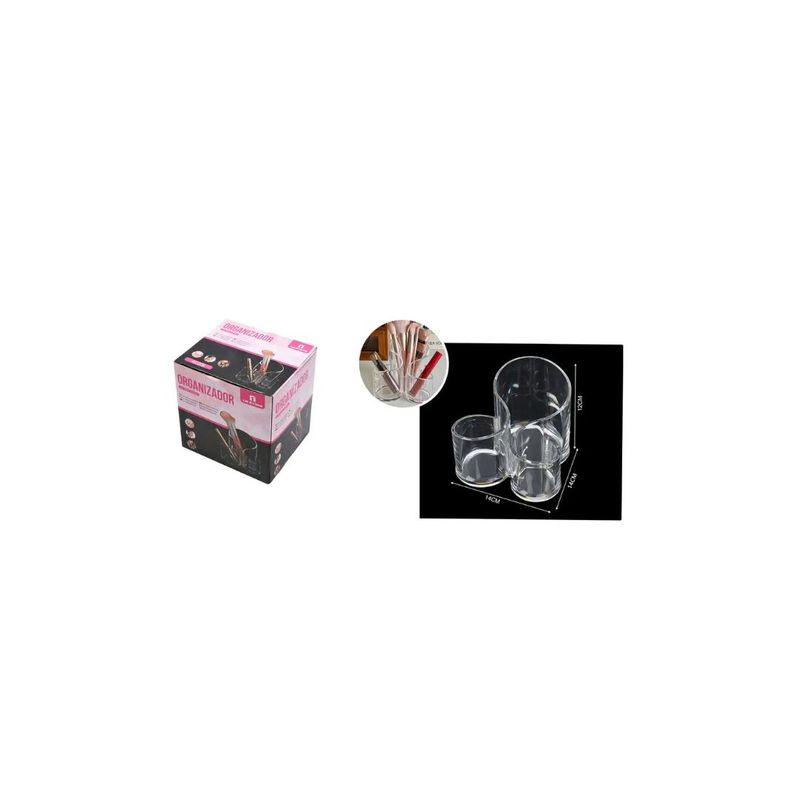 GENERICO - ORGANIZADOR ACRILICO PARA MAQUILLAJE 14CM