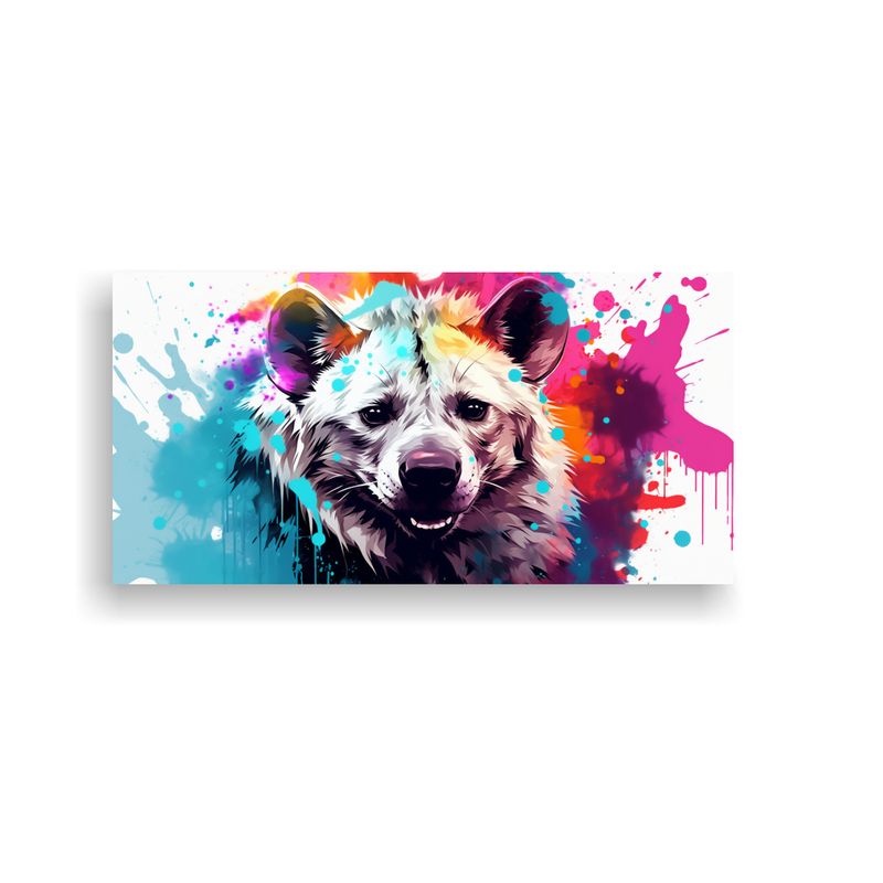 GENERICO - Pintura Decorativa De Hiena En Colores Vibrantes 60x30 Cm