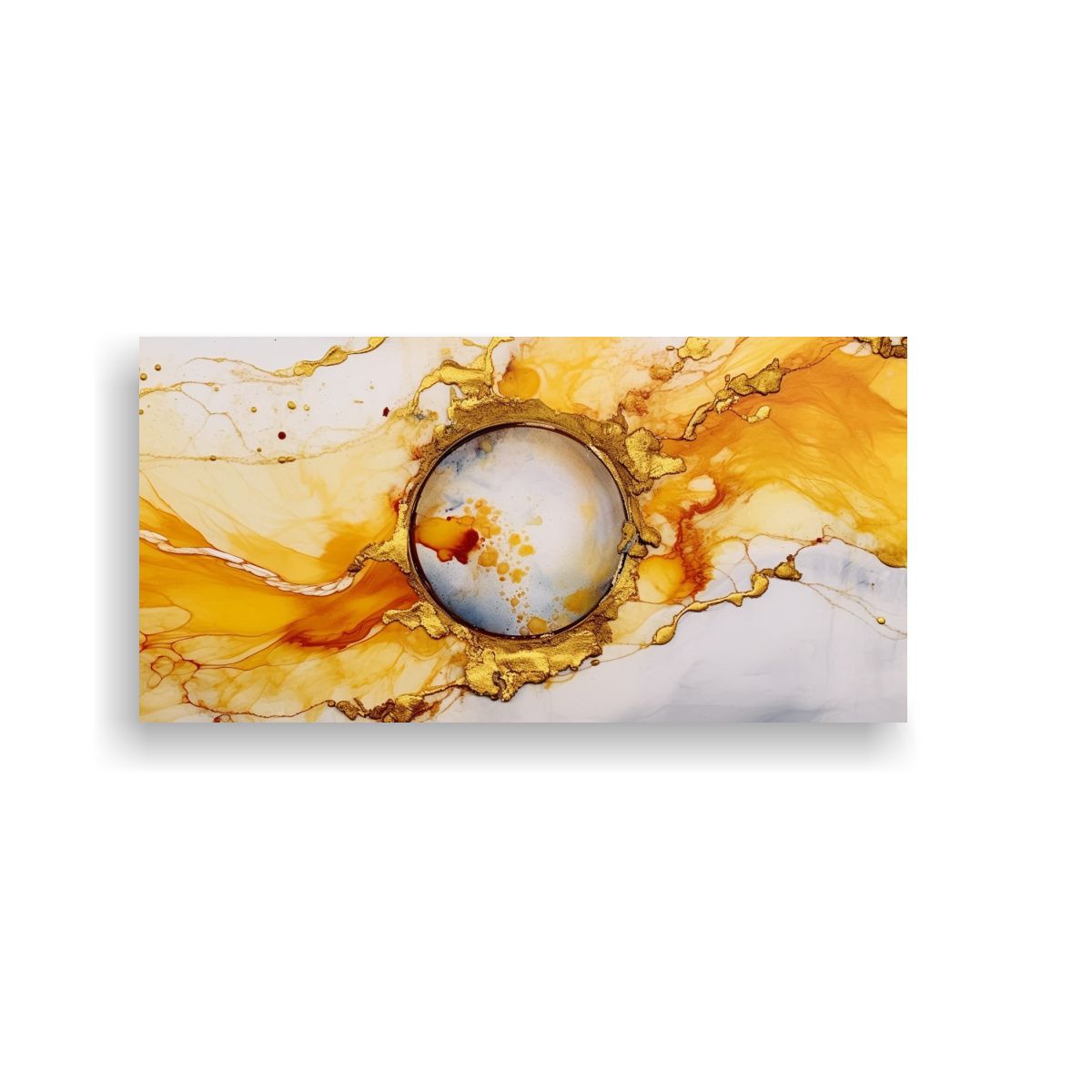 GENERICO - Cuadro Elegante De Círculo Perfecto En Tinta Al 60x30 Cm