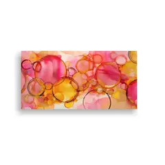 GENERICO - Cuadros De Pared En Lienzo Clásico Con Círculos 100x50 Cm