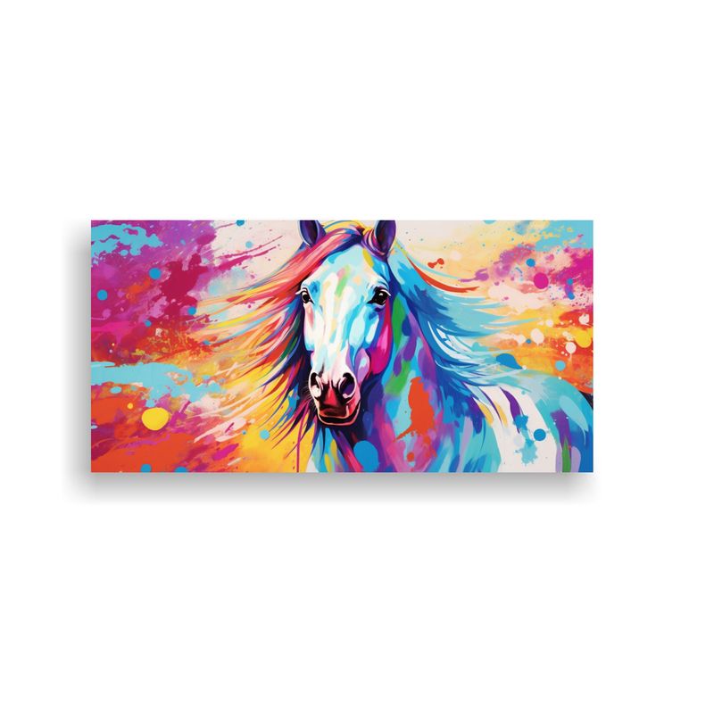GENERICO - Cuadro Moderno Protagonismo Caballo Quarter Horse 80x40 Cm