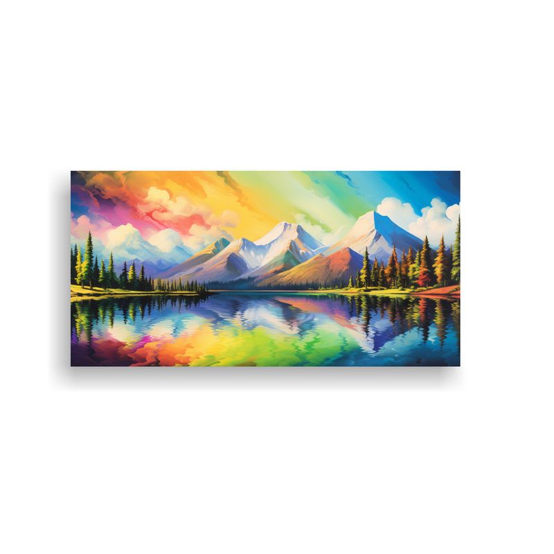 GENERICO - Pinturas Decorativas De Paisaje Montañoso Y 80x40 Cm