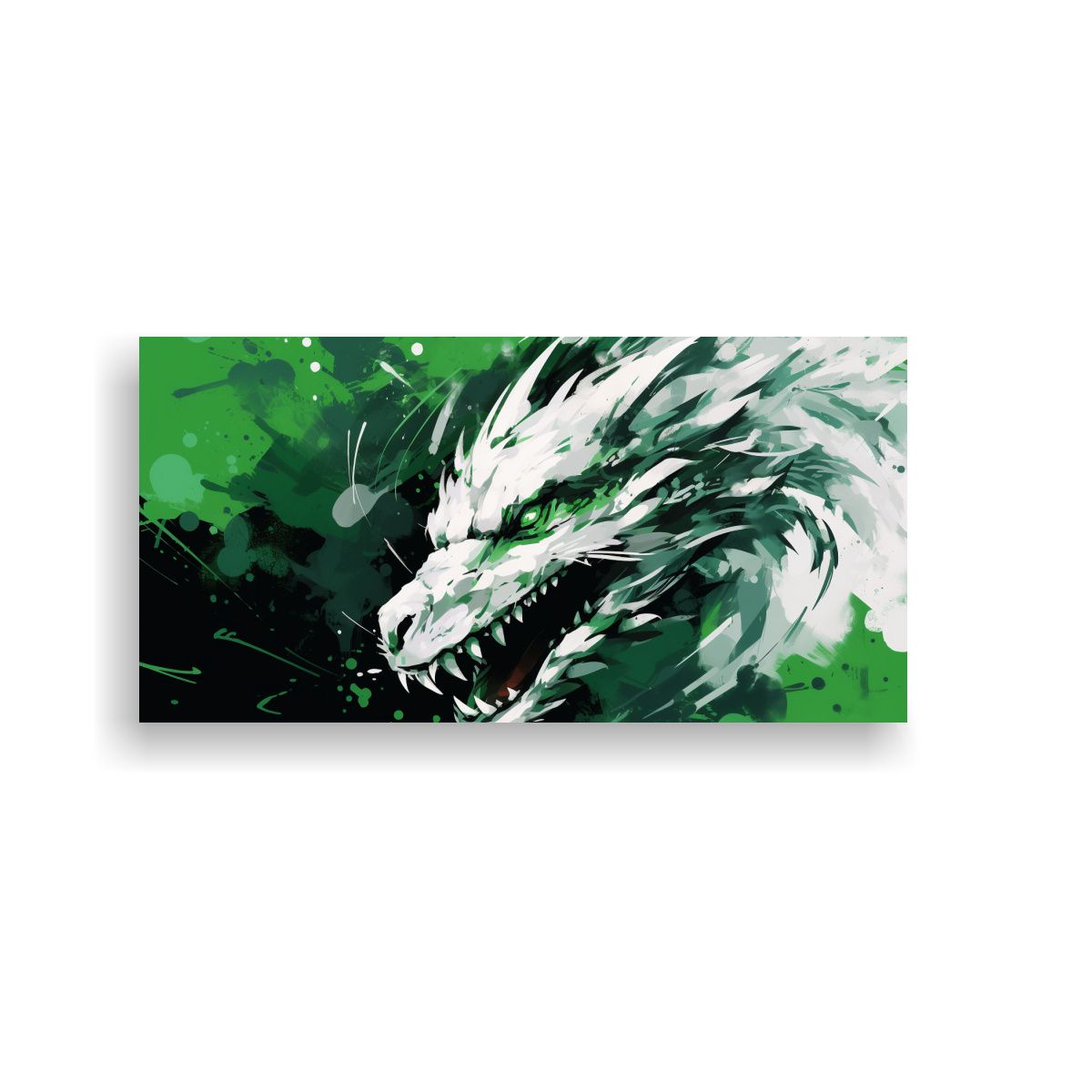 GENERICO - Pinturas Decorativas Modernas De Dragón En Verde 80x40 Cm