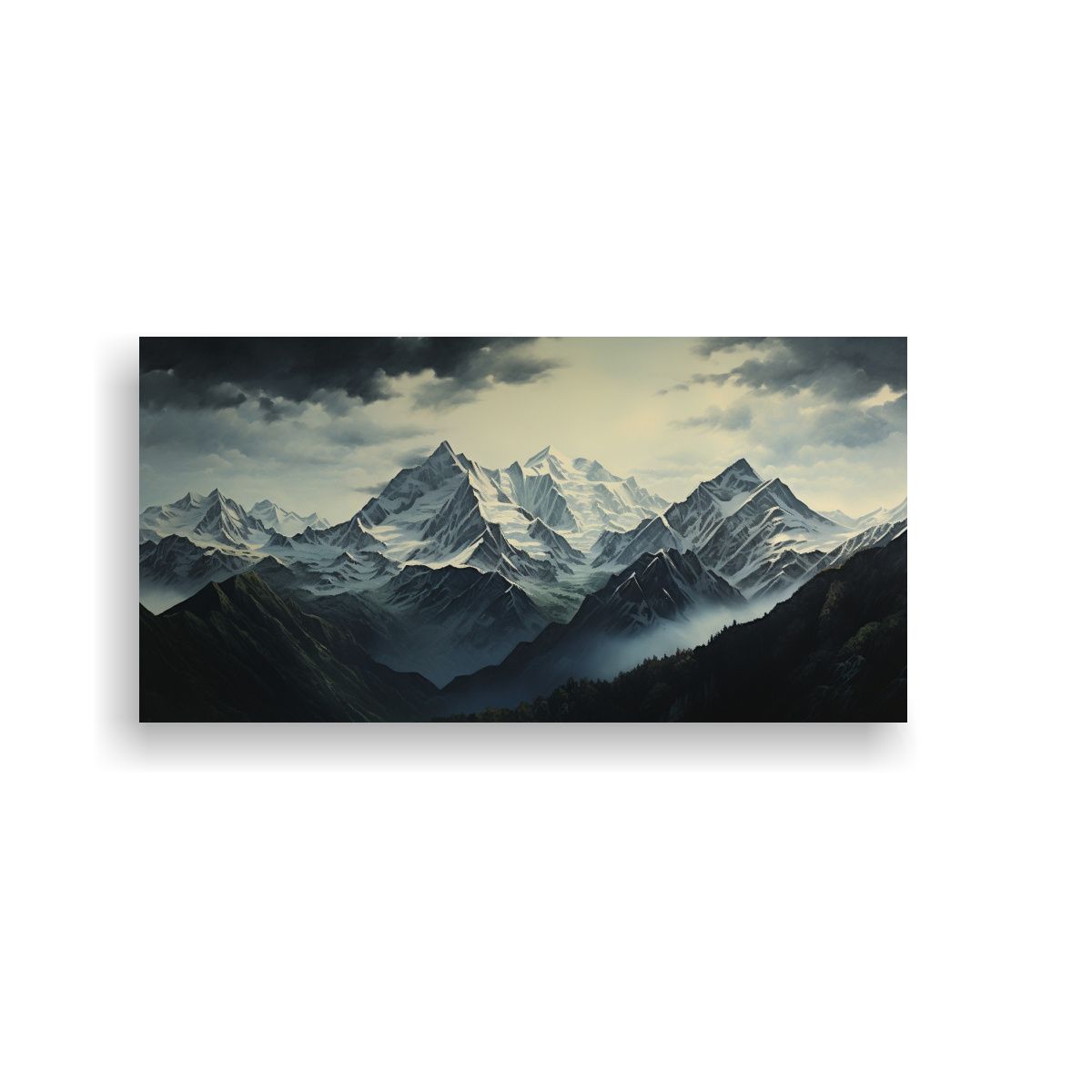 GENERICO - Cuadros Decorativos Abstractos De Montañas 60x30 Cm