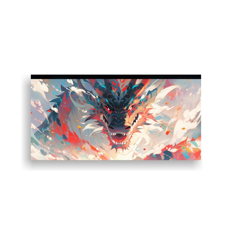 GENERICO - Pintura Decorativa Exclusiva De Dragón En 80x40 Cm