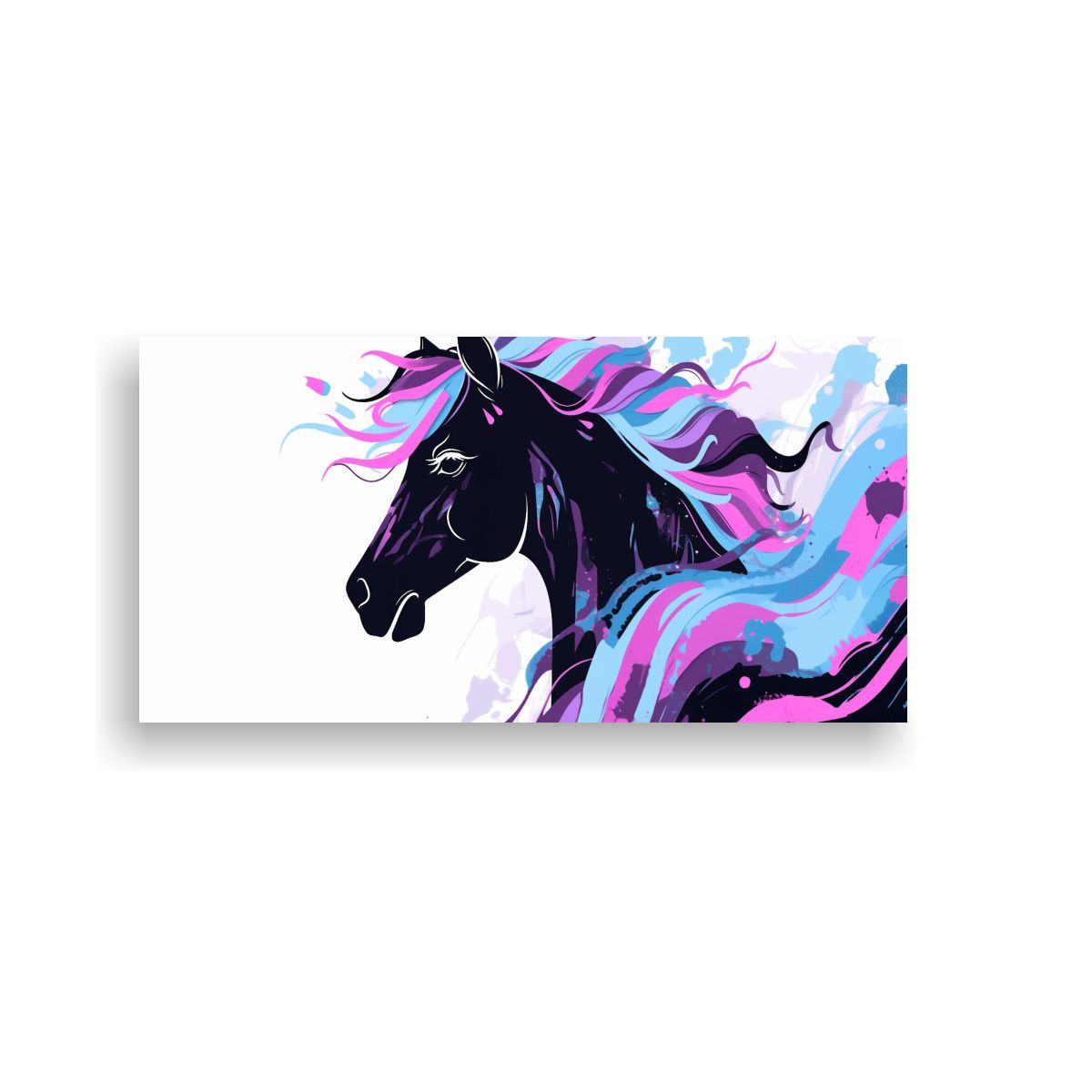 GENERICO - Cuadro En Bastidor Zebra En Acuarela Neo Pop Art 100x50 Cm