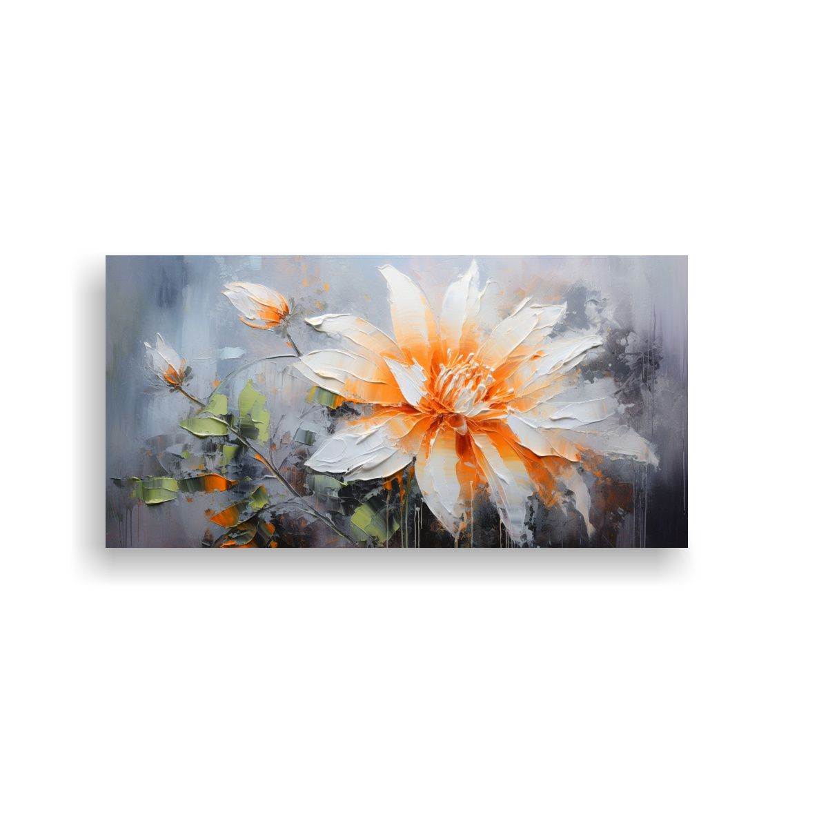 GENERICO - Cuadro Cuadro Colorido De Una Pintura De Flores 60x30 Cm